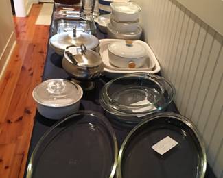 Assorted cookware and serving pieces