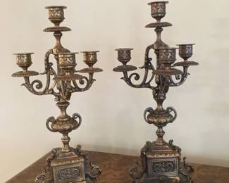 Heavy brass candelabra 