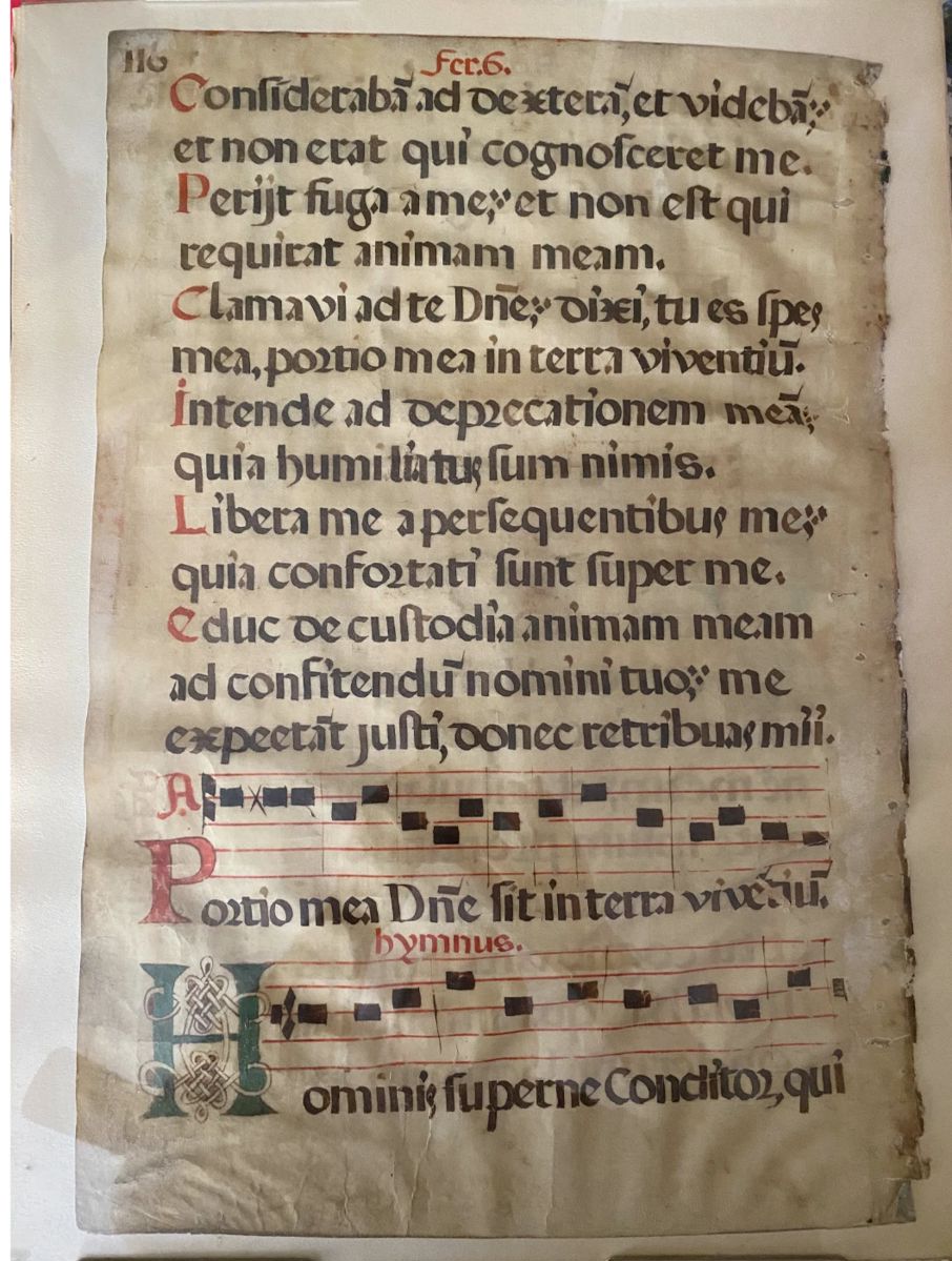 Antique Vellum Hymnal page