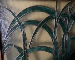 Portion stained glass window_custom wood framing