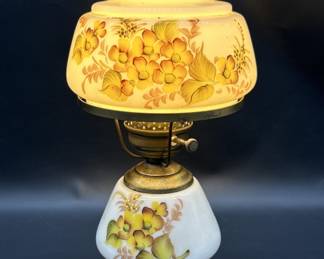 Vintage Glass Hurricane Lamp