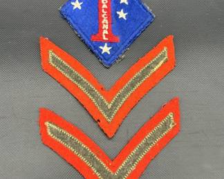 Military Stripes & Patch from Guadalcanal