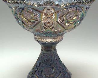 Vintage Imperial Carnival Glass Punch Bowl Set