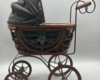 Antique Style Baby Doll Buggy, 18in Tall