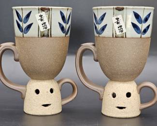 Reversible Pottery Coffee Mugs / Espresso Cup