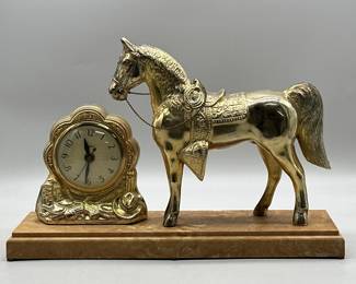 Vintage United Clock Company Horse Clock