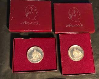 2 George Washington Commemorative Half Dollars  D Mint 2002 Dime