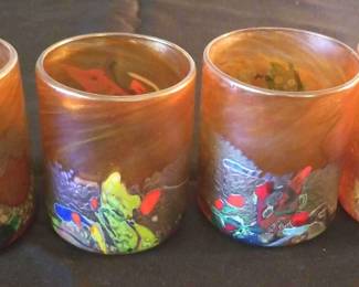4 Artisan Glasses