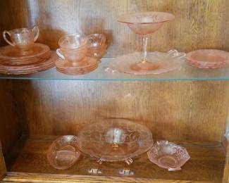 Fostoria June Pink Versailles Pattern
