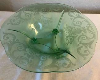 Green 3 ft Fostoria Bowl
