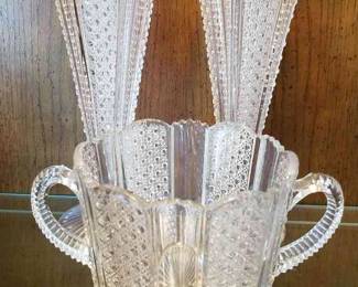 Antique Early American Pressed Clear Glass