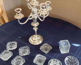 Tarnish Resistant Candelabra, Decorative Glass Tea Light Holders