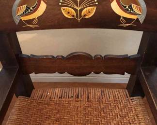 Mid Century Gambel Quail Hand Painted Chair