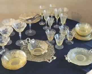 Fostoria Yellow Versailles Pattern