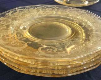 Yellow Fostoria Versailles Salad Plates