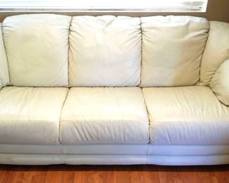Cream Color Leather Sofa
