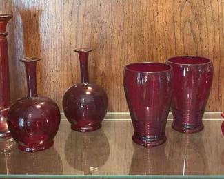 Red Fostoria Assorted Collection