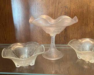 Unique Etched Clear Glass Decor