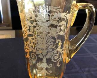 Yellow Fostoria Versailles Pitcher