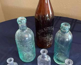 Vintage Apothecary Glass Bottles
