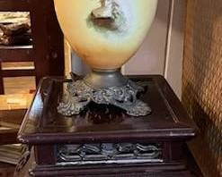 Vintage lamp and Chinese rosewood table