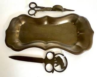 Candle wick trimmer, tray, etc.