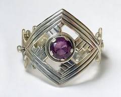 Taxco Sterling Amethyst Bracelet