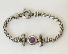 Filla Menegatti 18K Sterling Amethyst Bracelet