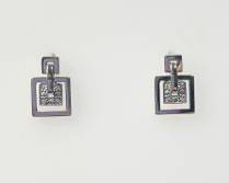 14K White Gold Diamond Earrings