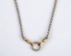 14K Sterling Diamond Necklace 