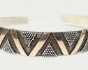 14K Sterling Dot Pattern Cuff
