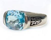 Sterling Aquamarine Ring