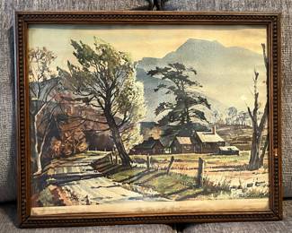 Framed print "The Turn in the Road"