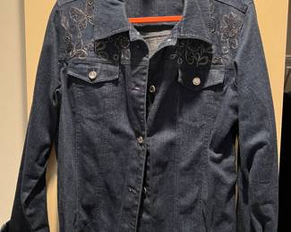 Embroidered denim jacket