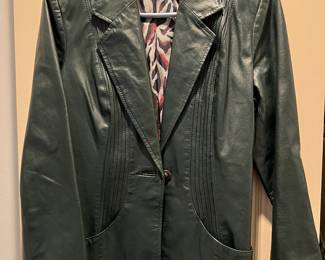 Dark green leather jacket