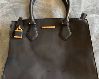 Michael Kors black leather handbag