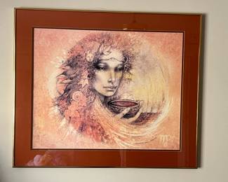 Framed print signed by artist