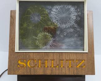 Schlitz motion fireworks sign, working, very cool