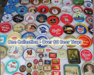 Over 80 beers trays, Wisconsin, and many East Coast Breweries