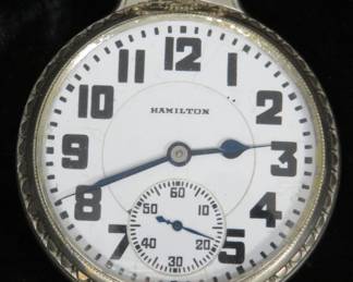 Hamilton pocket watch bar over crown