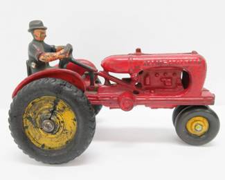 Allis Chalmers toy tractor, wheel repair noted