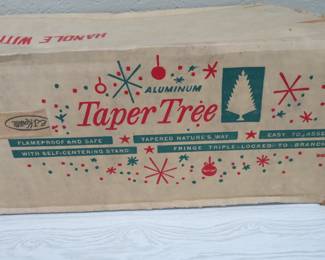 Aluminum Christmas tree in box, one is 5' and one is 6