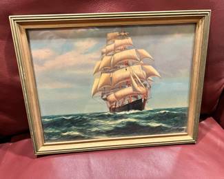 1933 Clipper Ship Print by Alexander Nelke