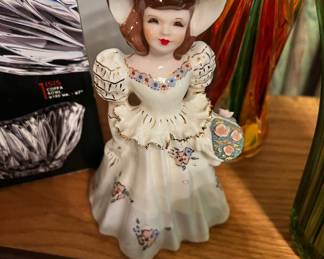 Florence Ceramics Girl with Bouquet Figurine