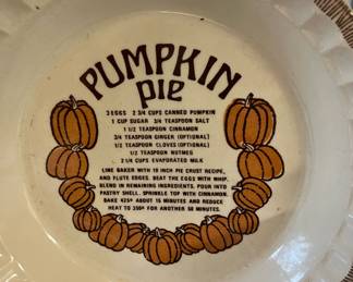 Royal China Jeannette Company Pumpkin Pie Plate