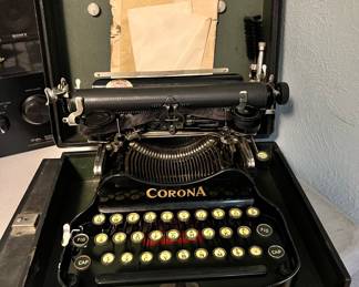Corona Folding Typewriter with Case