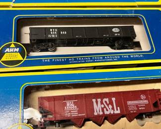 AHM Trains - M & StL Open Hopper Car, N.Y.C Gondola, Peabody Shoreline Freight Car