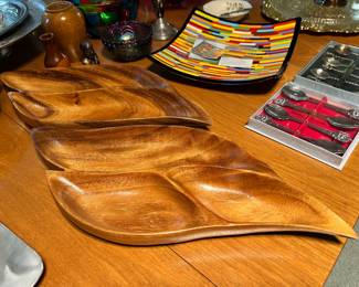 Monkeypod Wood Divided Dish