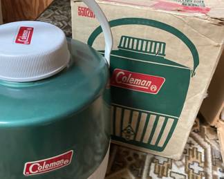 Green/White Coleman 1 Gallon Water Cooler Jug