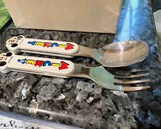 Mickey Mouse Children's Stainless Fork & Spoon 